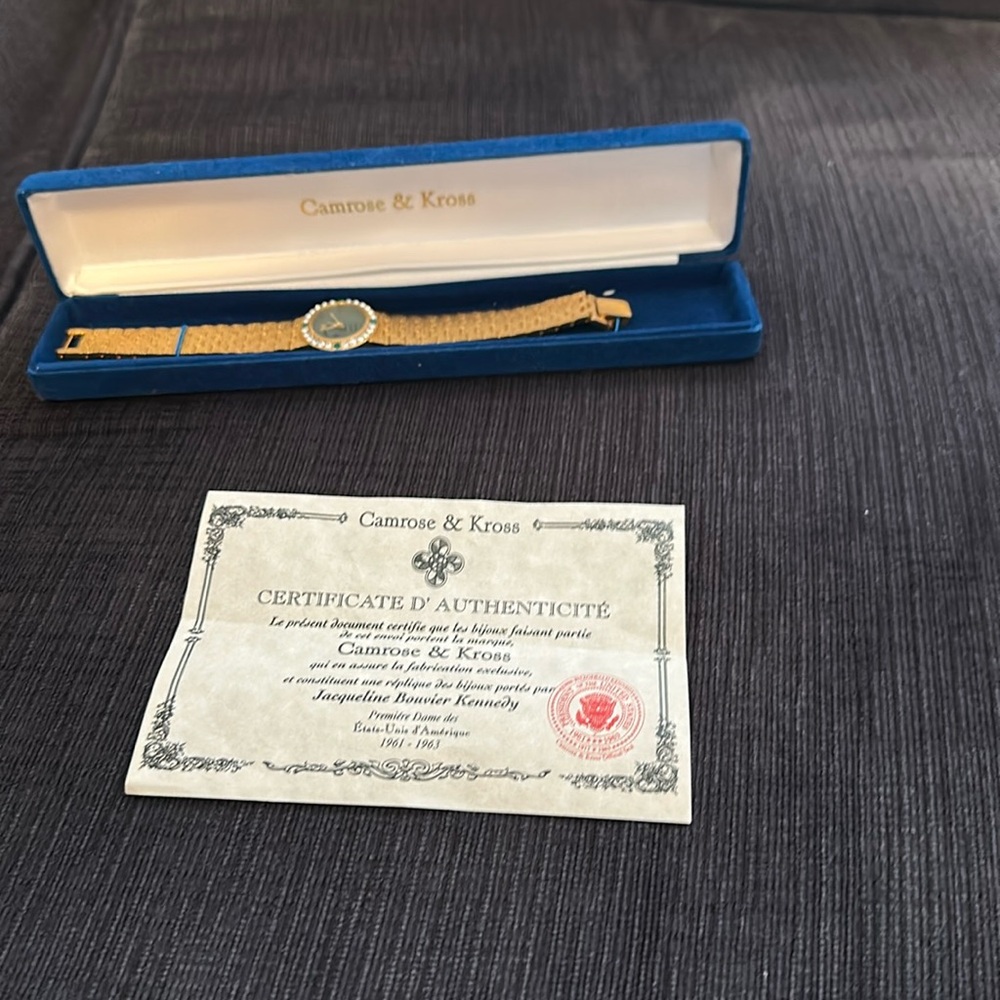 Camrose & Kross Gold Bracelet Watch Jackie Kennedy collection
